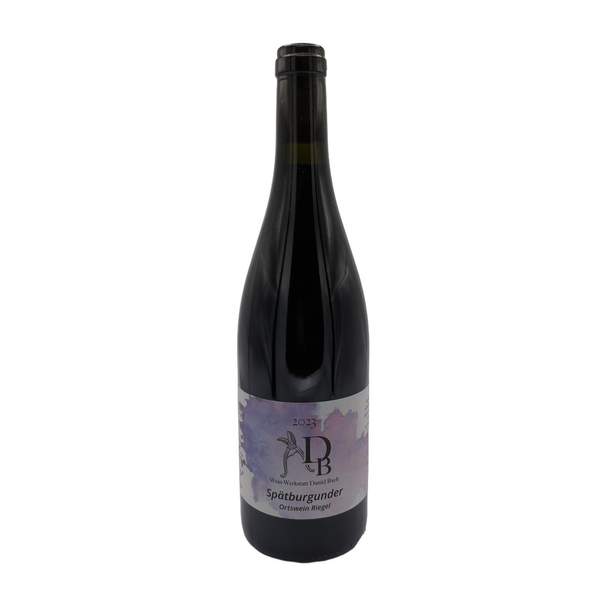 Flasche 2023 Spätburgunder Ortswein Riegel trocken der Wein-Werkstatt Daniel Bach