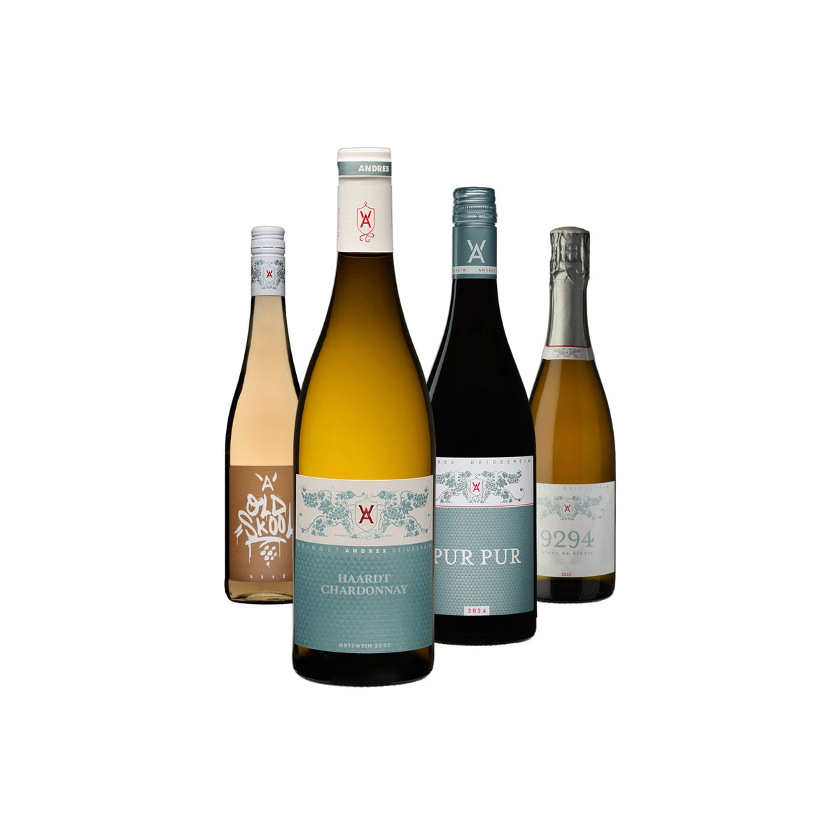 Weinpaket Geburtstag – 4 Flaschen im Fächerlayout
