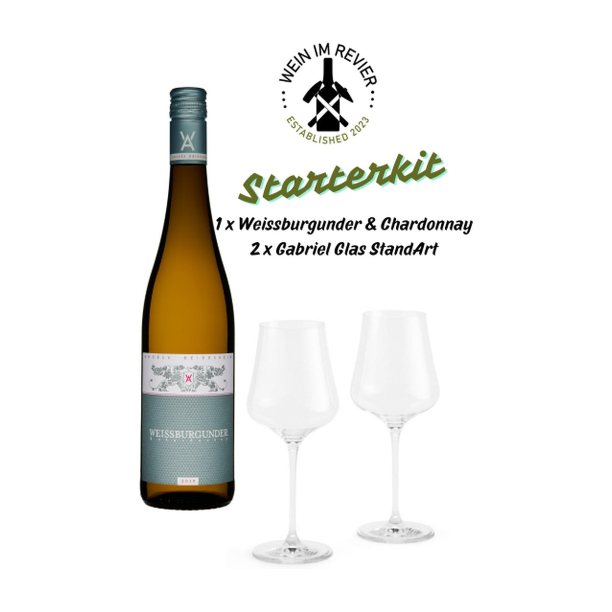 Starter Kit 2 x Gabriel Glas & Weissburgunder Chardonnay